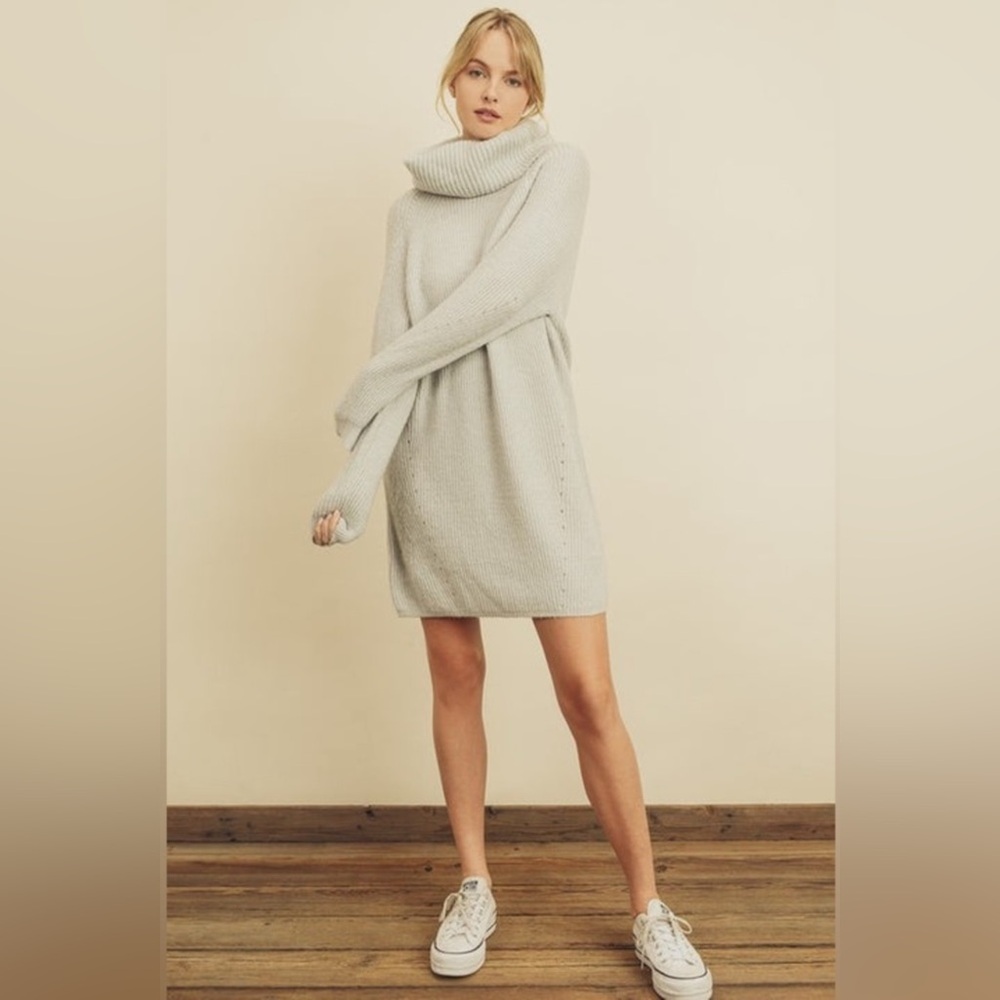 Dress Forum Los Angeles Burnt Orange Ribbed Knit Sweater Dress